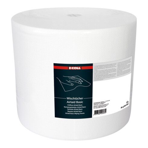 E-COLL Chiffon Airlaid Basic 500 feuilles 30x38 mm blanc
