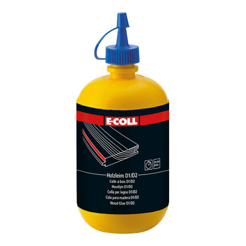 E-COLL Colle à bois D1/D2 750g flacon prise rapide