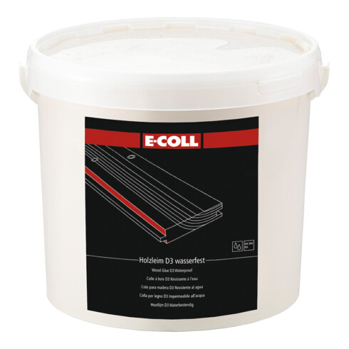 E-COLL Colle à bois D3 10kg seau étanche à l'eau