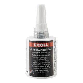 E-COLL Colle pour filetage de tuyaux 50g basse résistance haute viscosité