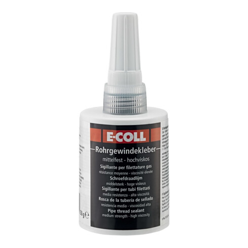 E-COLL Colle pour filetage de tuyaux 50g viscosité faible-moyenne