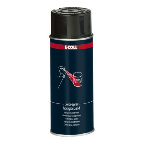 E-COLL Color-Spray, brillant 400 ml noir profond