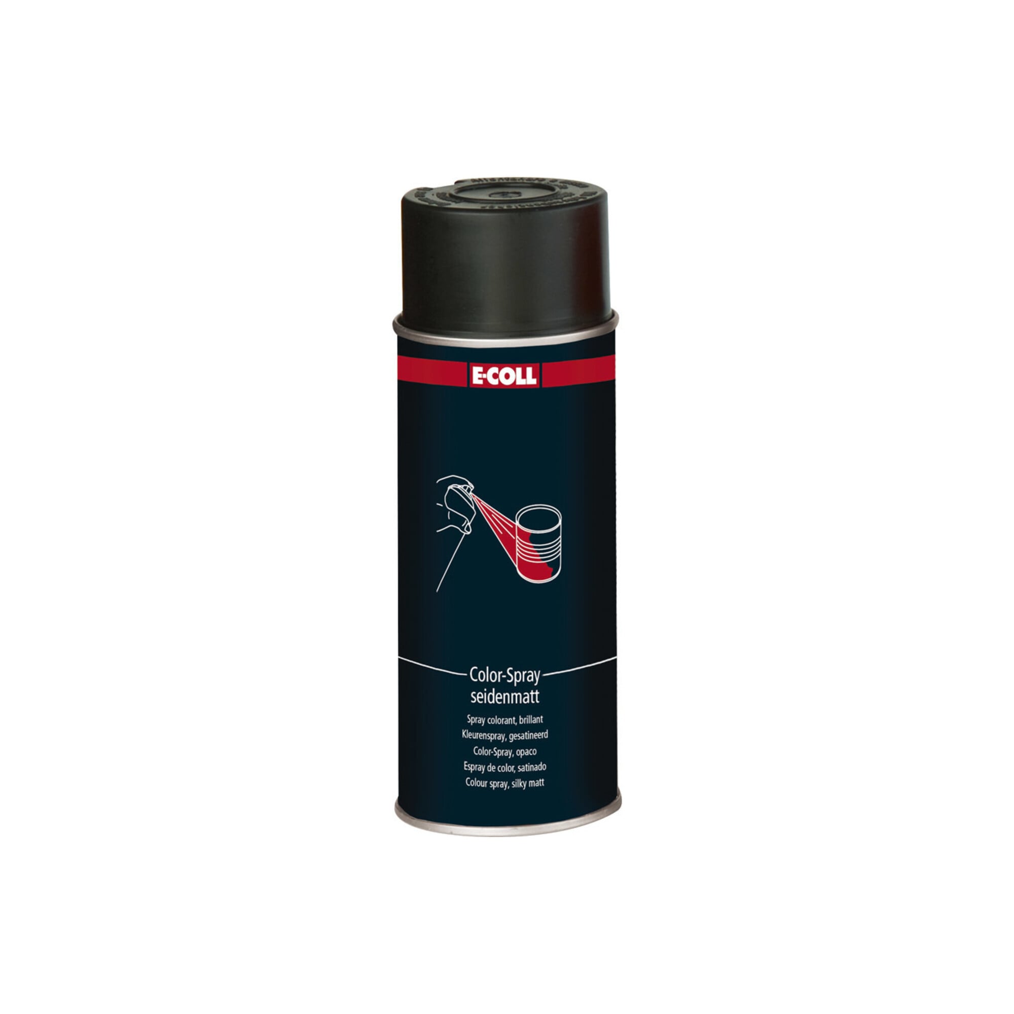 E-COLL Color-Spray seidenmatt 400ml tiefschwarz