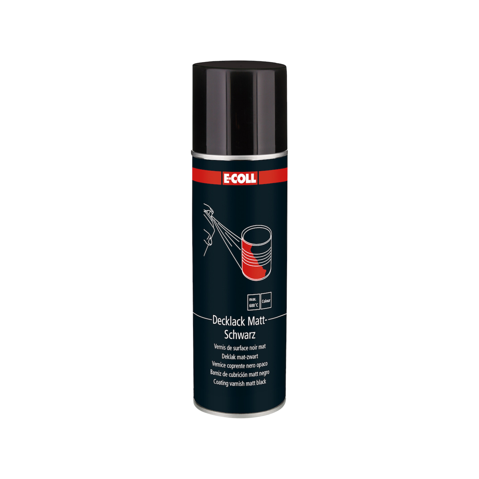 E-COLL Decklack 400ml mattschwarz
