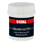 E-COLL Graisse silicone avec PTFE 80g boîte, incolore