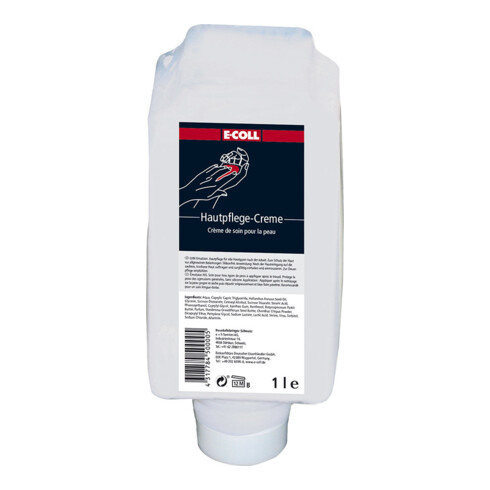 E-COLL Hautpflegecreme 1L Flasche für V-Spender