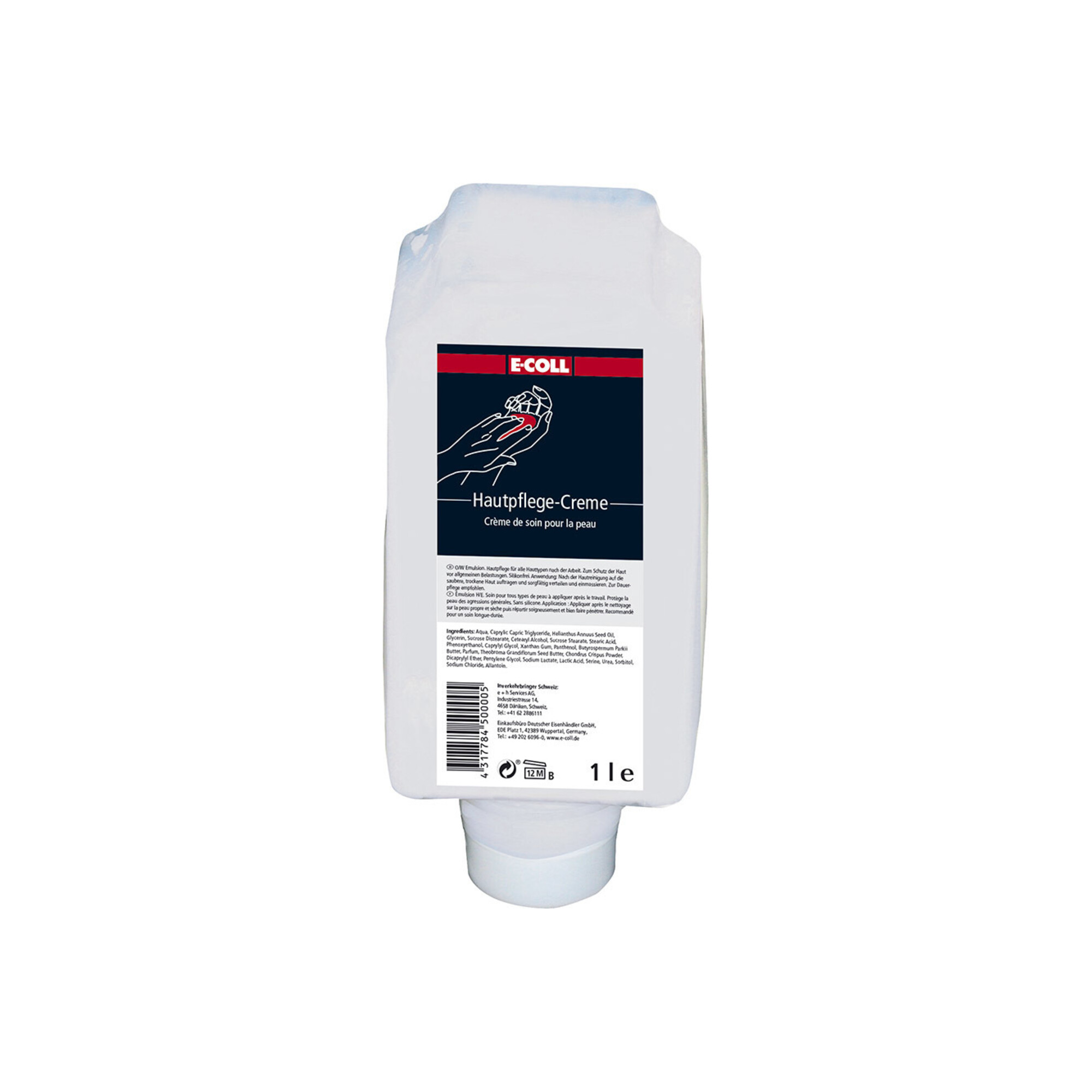 E-COLL Hautpflegecreme 1L Flasche für V-Spender