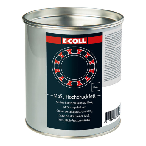 E-COLL MoS2-Hochdruck-Haftfett 1kg schwarz/grau