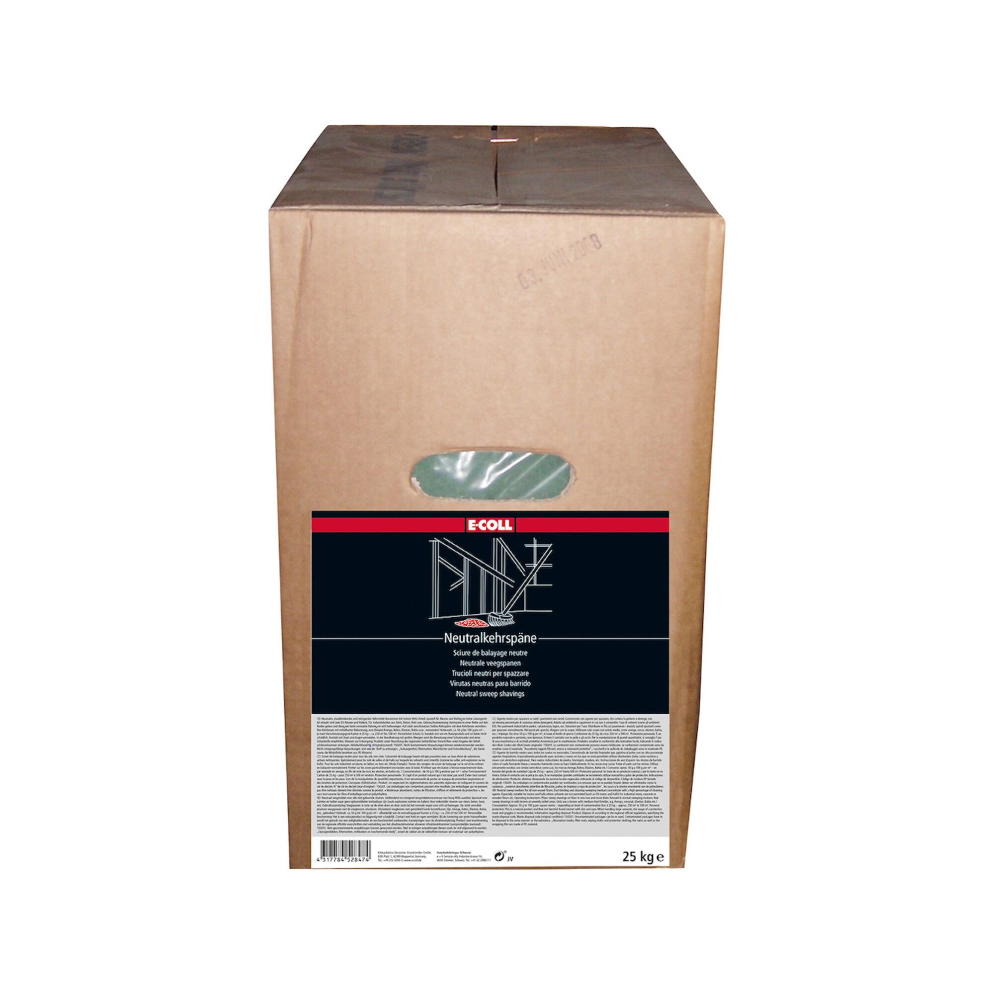 E-COLL Neutralkehrspäne 25kg grün