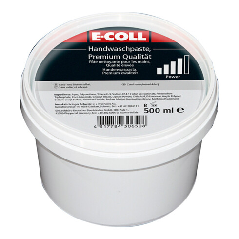 E-COLL Pâte de lavage des mains Qualité premium 500 ml boîte