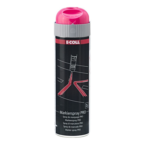 E-COLL PRO Spray de marquage 500 ml rose
