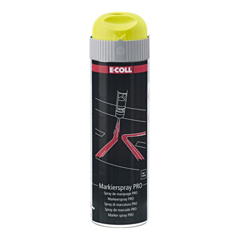 E-COLL PRO Spray de marquage 500ml jaune