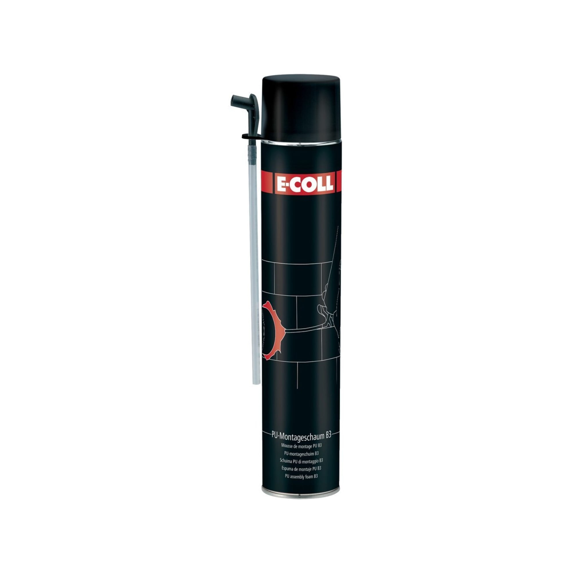 E-COLL PU-Montageschaum B3 750ml (MDI-haltig)