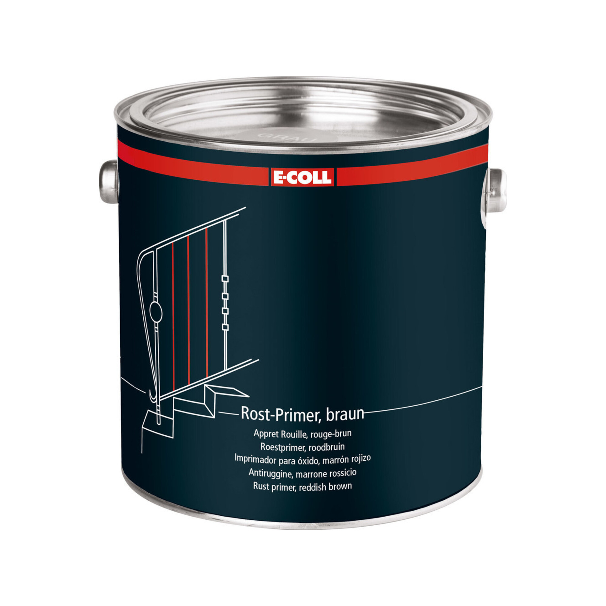 E-COLL Rostprimer 2,5L Eimer rotbraun