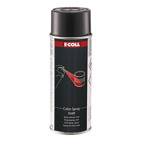 E-COLL Spray couleur mat 400 ml noir profond