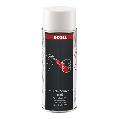 E-COLL Spray de couleur mat 400 ml blanc pur