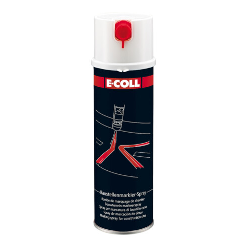 E-COLL Spray de marquage chantier 500ml blanc