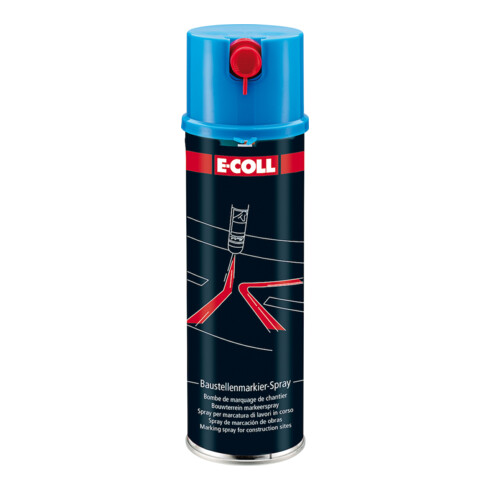 E-COLL Spray de marquage de chantier 500 ml bleu