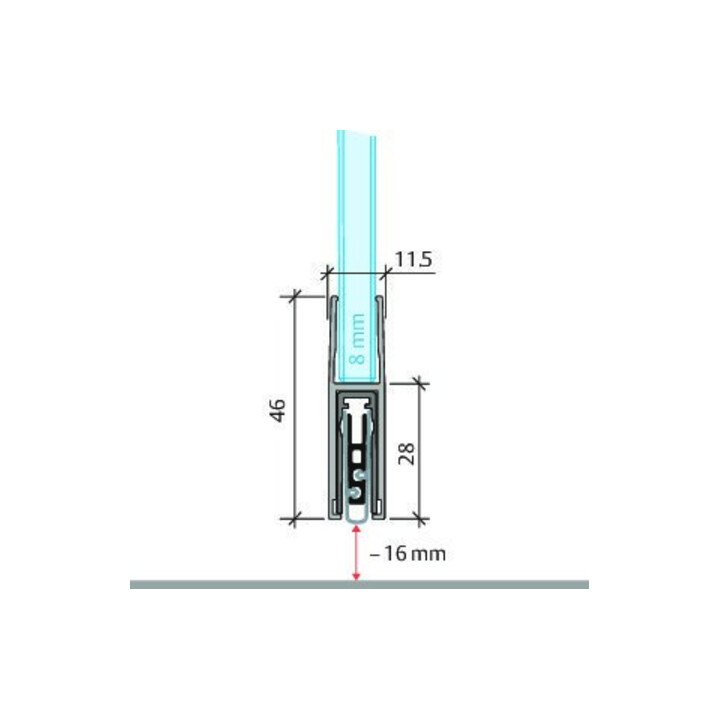 E/D/E Absenkdichtung Planet KG-F8 1459 mm