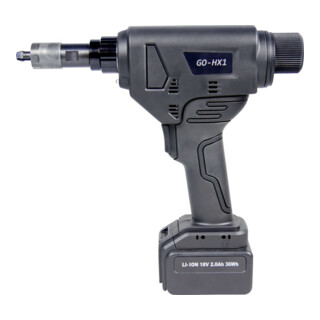 E/D/E Akku-Sechskant-Stanzgerät GO-HX 1 2Ah 36W im Koffer 2xAkku Laderät M4-8