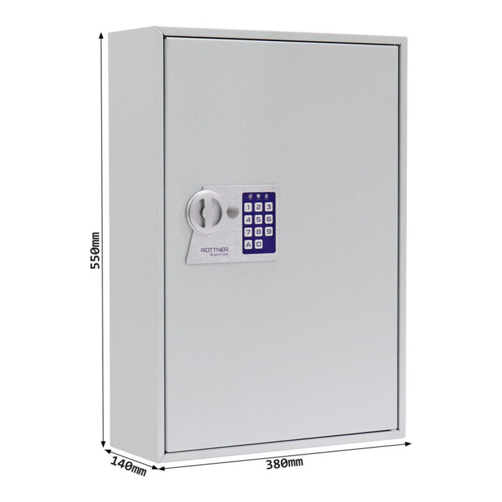 E/D/E Armoire à clés S 150 EL serrure électronique gris clair