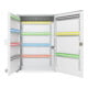 E/D/E Armoire à clés S 150 serrure à cylindre gris clair 550 × 380 × 140 mm