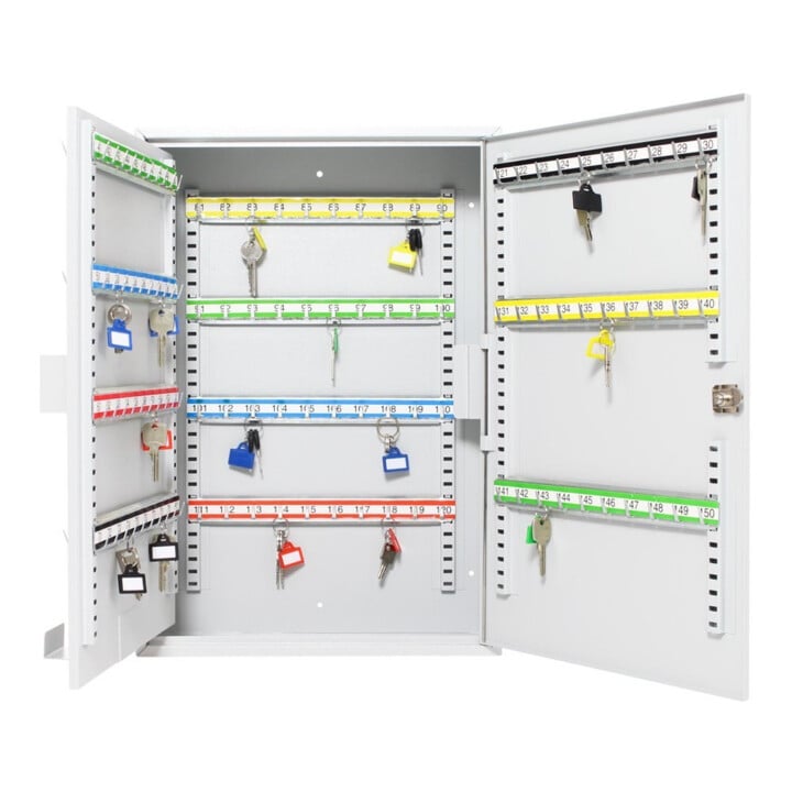 E/D/E Armoire à clés S 150 serrure à cylindre gris clair 550 × 380 × 140 mm