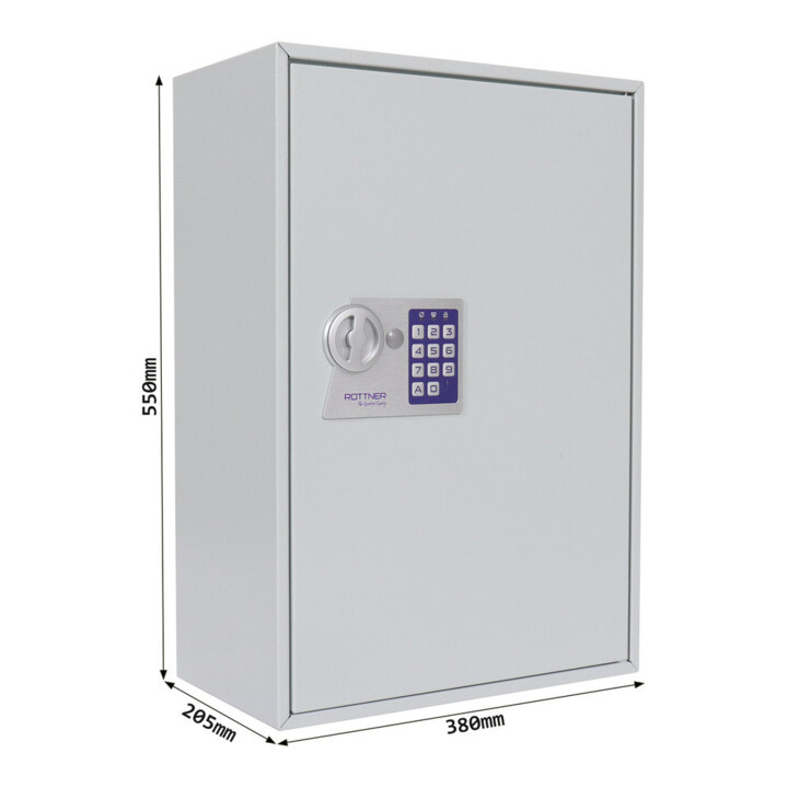 E/D/E Armoire à clés S 250 EL serrure électronique gris clair