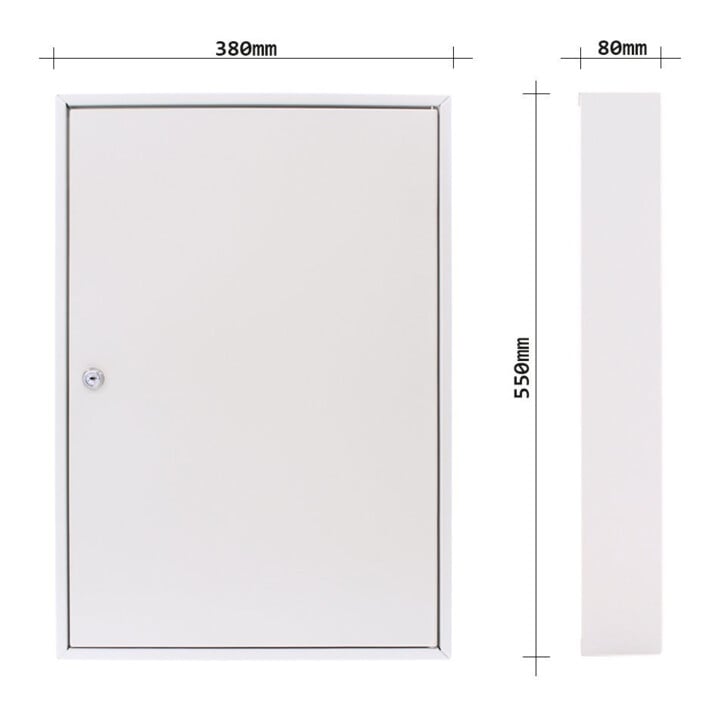 E/D/E Armoire à clés S 50 serrure à cylindre gris clair 550 × 380 × 80 mm