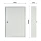 E/D/E Armoire à clés S 64 serrure à cylindre gris clair