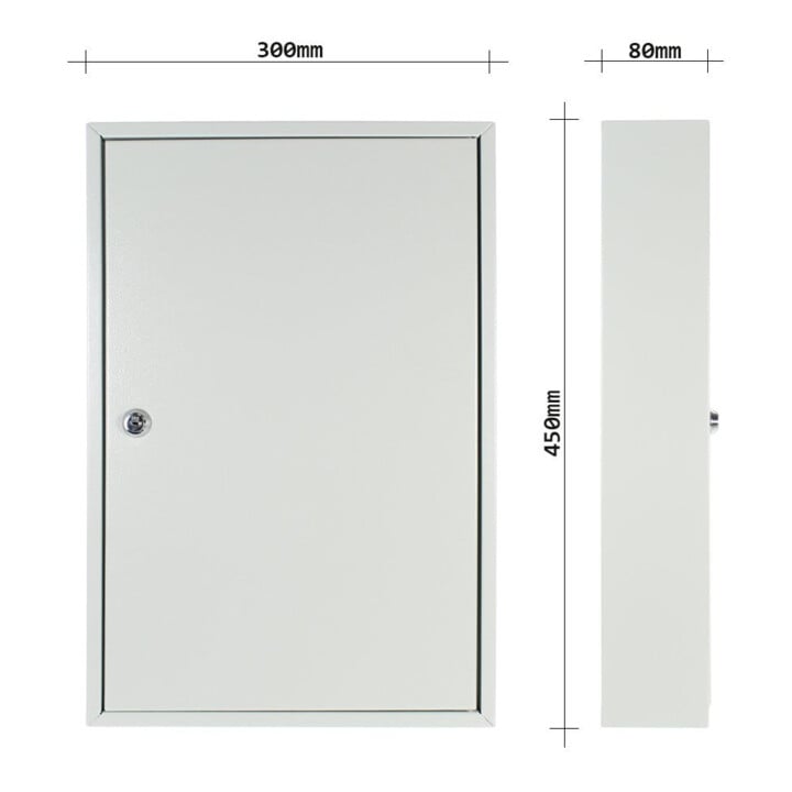E/D/E Armoire à clés S 64 serrure à cylindre gris clair