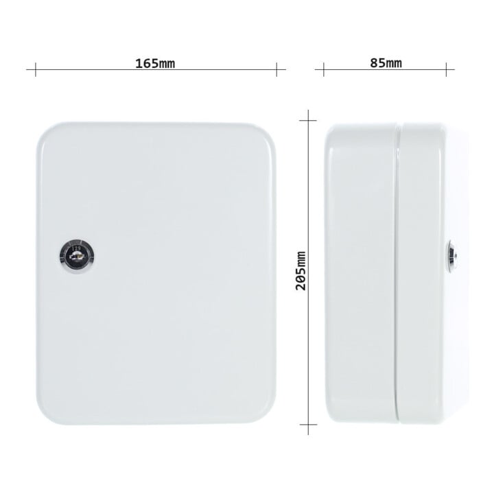 E/D/E Armoire à clés TS 20 serrure à cylindre gris 205 × 165 × 85 mm