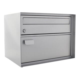 E/D/E Briefkasten Edelweiss T04642 silber Zylinderschloss