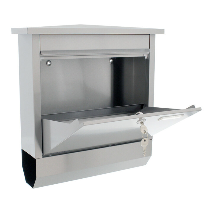 E/D/E Briefkasten Lettero Inox T06329 Zylinderschloss Edelstahl