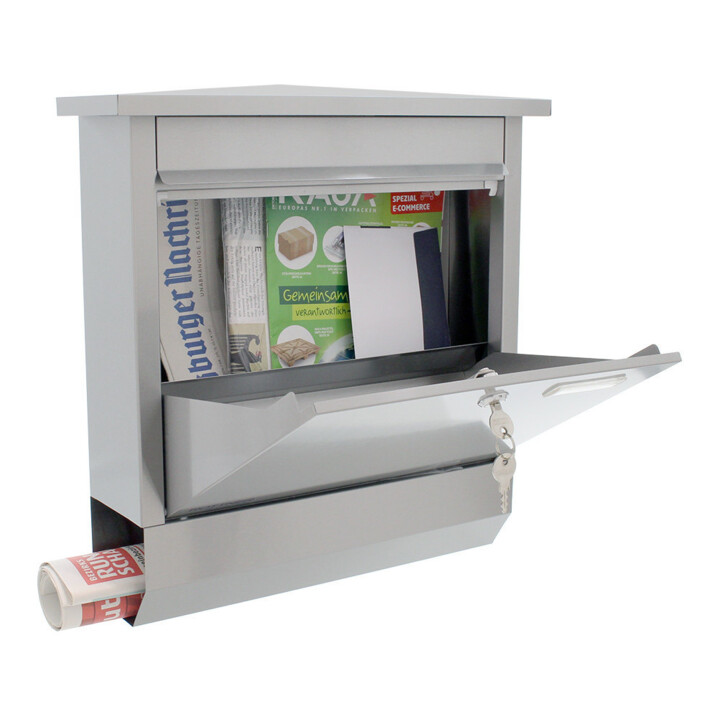 E/D/E Briefkasten Lettero Inox T06329 Zylinderschloss Edelstahl