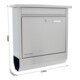 E/D/E Briefkasten Lettero Inox T06329 Zylinderschloss Edelstahl
