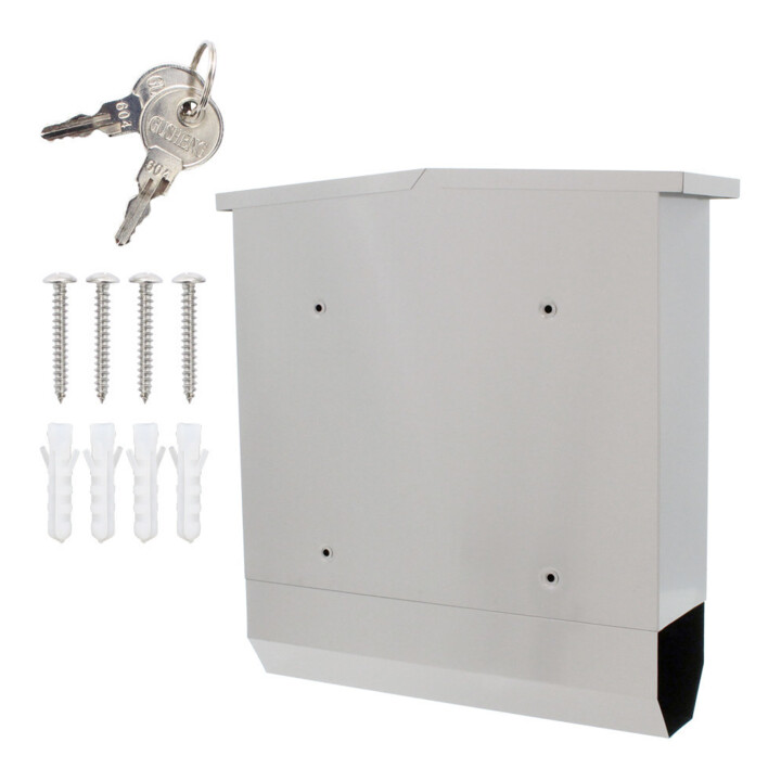 E/D/E Briefkasten Lettero Inox T06329 Zylinderschloss Edelstahl
