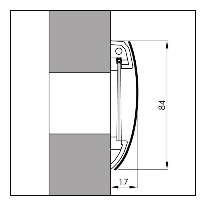 E/D/E Briefkasteneinwurf Inox mit Klappe und Bürste Stahl silber 340 x 85 x 17mm