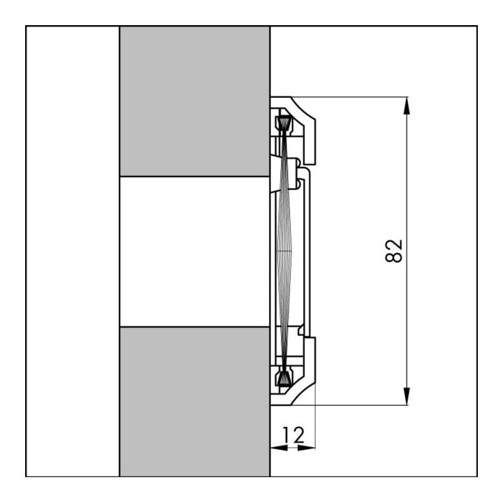 E/D/E Briefkasteneinwurf Klappe Bürste Aluminium braun 345 x 82 x 12mm