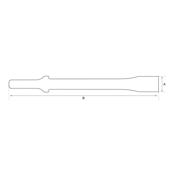 E/D/E Burin à spatule rotatif 10,2 mm 139 mm