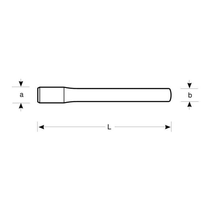 E/D/E Burin plat 100 mm, peint couleur cuivre, acier rapide haute performance