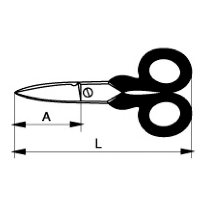 E/D/E Ciseaux d’électricien 130 mm longueur de coupe 45 mm dentelé