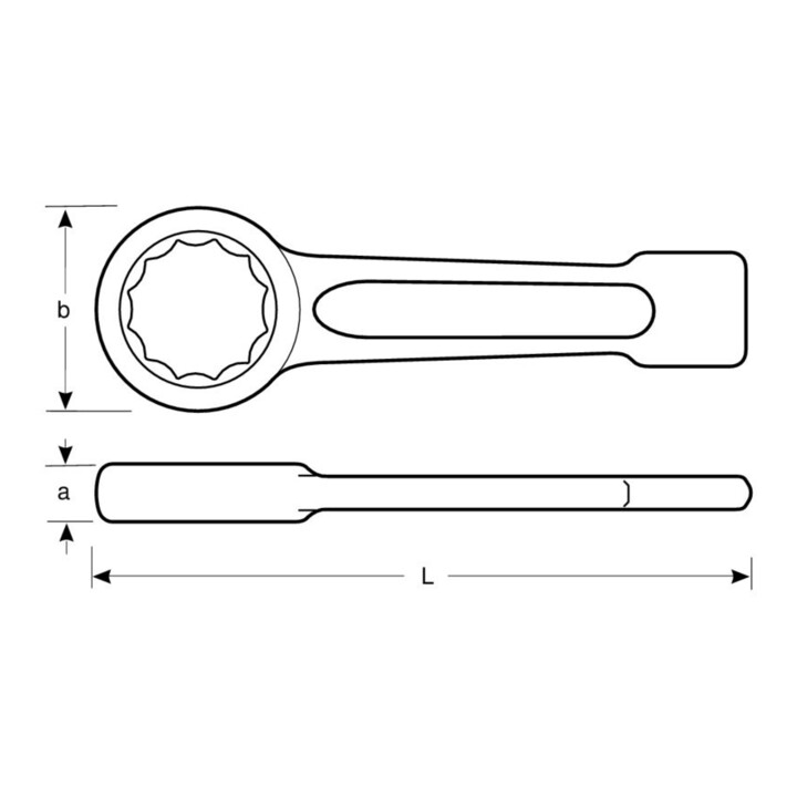 E/D/E Clé à anneau à chocs 50 mm antidéflagrante