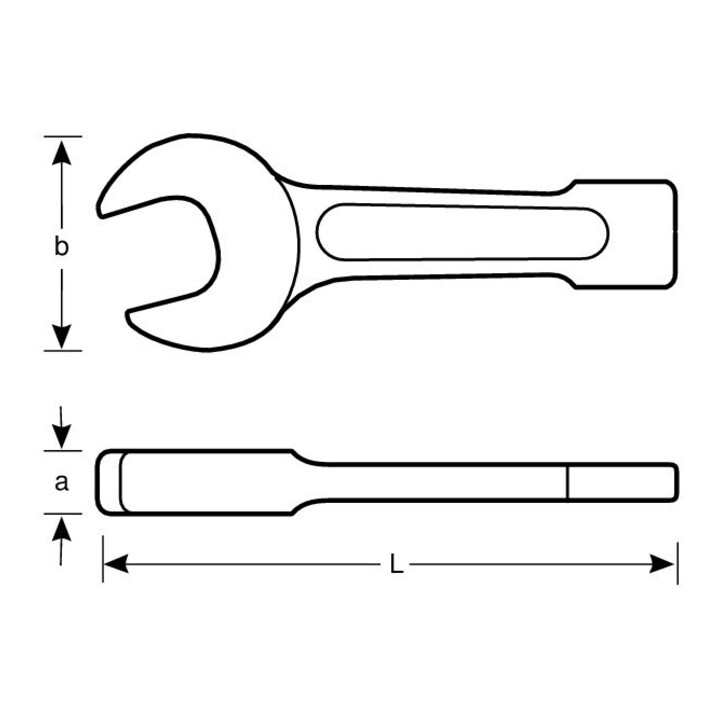 E/D/E Clé à fourche à chocs 24 mm antidéflagrante