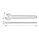 E/D/E Clé plate 16 mm brunie en alliage d'acier