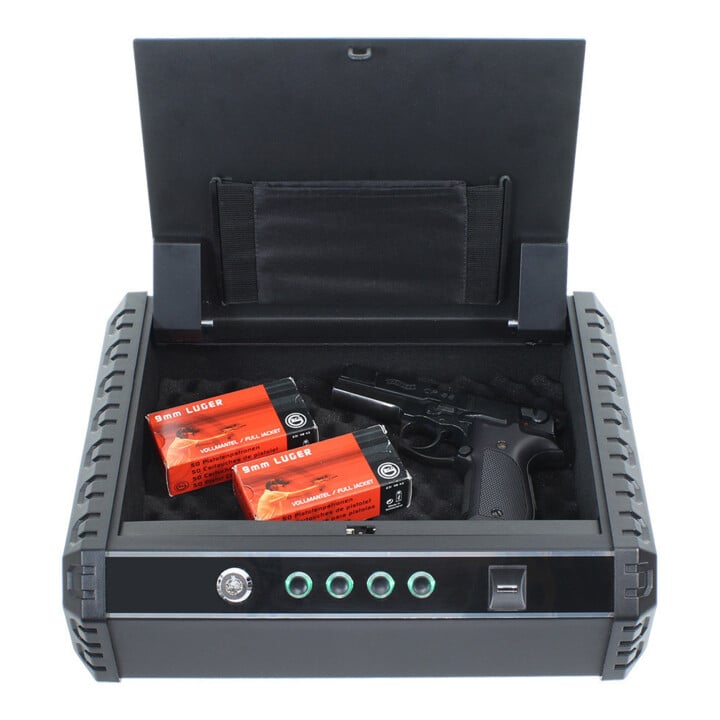 E/D/E Coffre-fort d’ameublement Gunmaster XL avec empreinte digitale noir