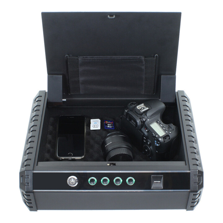 E/D/E Coffre-fort d’ameublement Gunmaster XL avec empreinte digitale noir