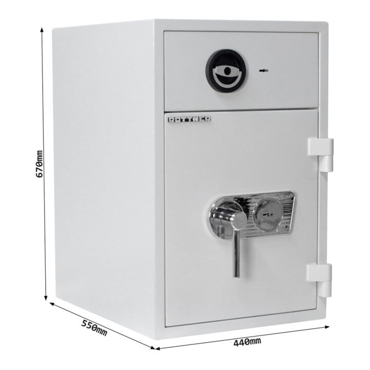 E/D/E Coffre-fort d’insertion pour meubles D1 65 serrure à double panneton gris clair