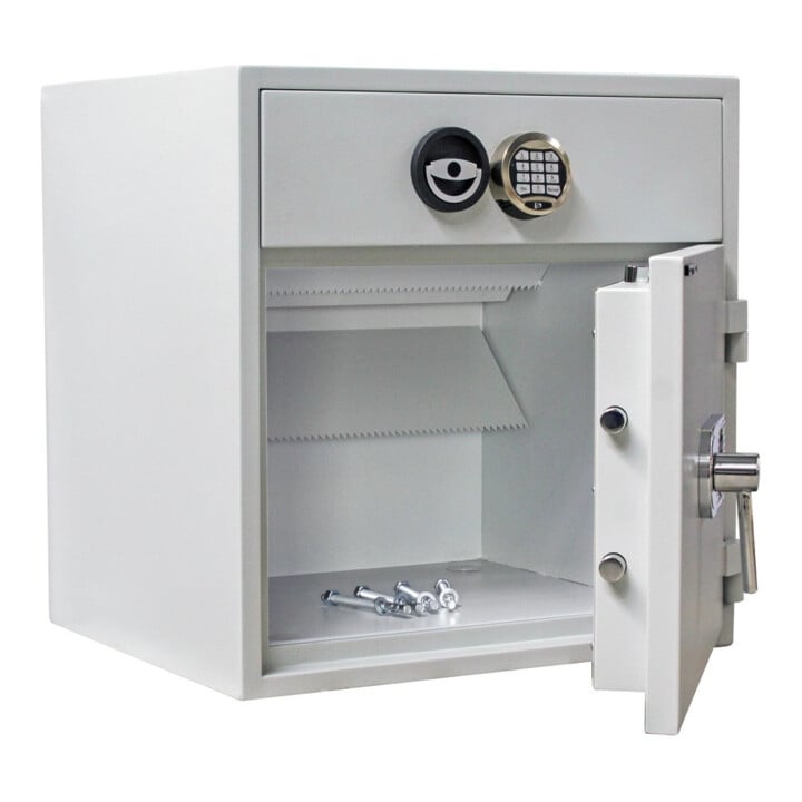 E/D/E Coffre-fort d’insertion pour meubles D1-70 serrure électronique gris clair