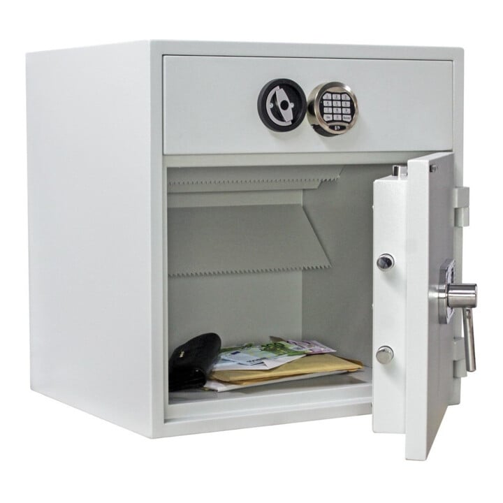 E/D/E Coffre-fort d’insertion pour meubles D1-70 serrure électronique gris clair